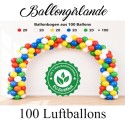Ballongirlande, Luftballons Rot, Weiß, Gelb, Blau, Grün