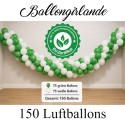 Ballongirlande, Luftballons Grün Weiß