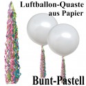 Ballonquaste Pastellfarben Bunt aus Papier