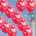 Wahre Liebe! Midi-Set 3, 50 Luftballons Liebe, 3 Liter Helium