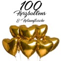 Golden Hearts Maxi-Set Folienballons