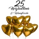 Golden Hearts Midi-Set Folienballons