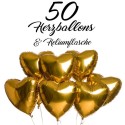 Golden Hearts Midi-Set Folienballons