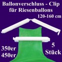 Patentverschlüsse, Fixverschlüsse für Riesenballons 120-160 cm, 5 Stück