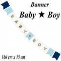 Banner Baby Boy, Dekoration Babyparty, Geburt und Taufe, Junge
