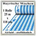 Bayrische Wochen Tischdecke, 25 Meter  x 118 cm, stoffähnlich, 1 Rolle