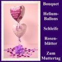 ZUM MUTTERTAG ALLES LIEBE, Bouquet aus Heliumballons mit Dekoration, 01