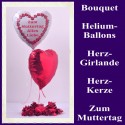 ZUM MUTTERTAG ALLES LIEBE, Bouquet aus Heliumballons mit Dekoration, 02