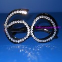 Party-Brille mit Glitzersteinen, Zahl 60, zum 60. Geburtstag