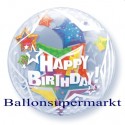 Happy Birthday Twinkling Stars, Bubble Luftballon (mit Helium)