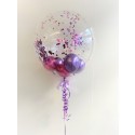 Bubbles Luftballon mit Konfetti und kleinen Luftballons gefüllt