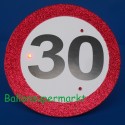 Geburtstag 30 Button/Aufsteller mit blinkender LED Beleuchtung