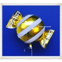 Candy Luftballon aus Folie mit Helium, Gold, Stripes