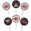 Cupcake Topper Zahl 40, Kuchendekoration zum 40. Geburtstag 