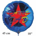 Danke Dad. Rundluftballon, blau, 45 cm, aus Folie mit Ballongas-Helium