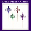 Deko-Picker Aladin, 50 Stück, Party-Tischdekoration