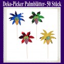 Deko-Picker Palmblätter, 50 Stück, Party-Tischdekoration