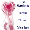 Schleife, Zierschleife Fuchsia, 25 cm Ø, 75 cm lang