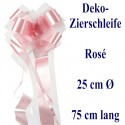 Schleife, Zierschleife Rosé, 25 cm Ø, 75 cm lang