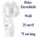 Schleife, Zierschleife Weiß, 25 cm Ø, 75 cm lang