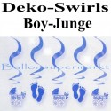 Deko-Swirls-Geburt und Taufe, Boy, Dekorationshänger