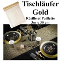 Deko-Tischläufer, Tischdecke Résille et Paillette, Gold