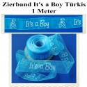 Deko-Zierband It's a Boy, 1 Meter, Junge