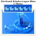 Deko-Zierband Kinderwagen, 1 Meter, Junge, Boy 