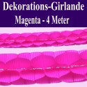 Dekorationsgirlande Magenta, 4 Meter