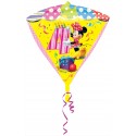 Diamondz Luftballon aus Folie mit Helium, Minnie Mouse, 4. Geburtstag, Bunt, Mädchen
