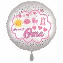 Du wirst Oma, Luftballon inklusive Helium, Satin de Luxe, weiß, 43 cm