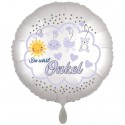 Du wirst Onkel, Luftballon inklusive Helium, Satin de Luxe, weiß, 43 cm