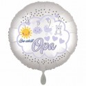 Du wirst Opa, Luftballon inklusive Helium, Satin de Luxe, weiß, 43 cm