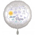 Du wirst Papa, Luftballon inklusive Helium, Satin de Luxe, weiß, 43 cm