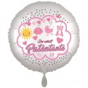 Du wirst Patentante, Luftballon, Satin de Luxe, weiß, 43 cm