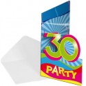 Einladungskarten zum 30. Geburtstag, 8 Stück