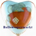 Luftballon Elliot Buttons Love, Folienballon mit Ballongas