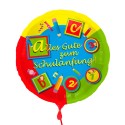 Alles Gute zum Schulanfang, Luftballon aus Folie mit Helium-Ballongas, Ballongrüße