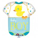 Baby-Boy Strampler, großer Folienballon zu Geburt, Taufe, Babyparty