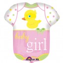 Baby-Girl Strampler, großer Folienballon zu Geburt, Taufe, Babyparty