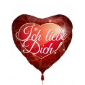Ich liebe Dich, Herzluftballon mit Herzen, inklusive Helium