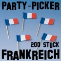 Flaggenpicker Frankreich, 200 Stück
