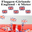 Flaggenbanner Girlande England, 6 Meter