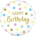 Geburtstags-Luftballon Happy Birthday Luftballon zum Geburtstag mit Helium inklusive Helium