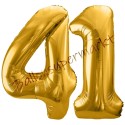 Zahlen-Luftballons aus Folie, 41, Gold, 86 cm