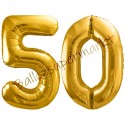 Zahlen-Luftballons aus Folie, 50, Gold, 86 cm