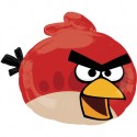 Luftballon Angry Birds Red, Folienballon mit Ballongas