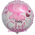 Luftballon zu Geburt, Taufe, Babyparty, Baby Girl Baby-Elefant, Ballon mit Ballongas Helium