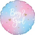 Luftballon Boy or Girl, Gender Reveal Party, Ballon mit Ballongas Helium