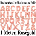 Buchstaben-Luftballons aus Folie, Rosegold, 100 cm groß - Auswahl